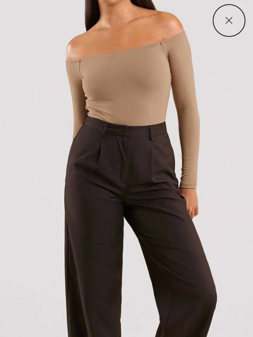 nuuds Off The Shoulder Bodysuit, Cinnamon, XL